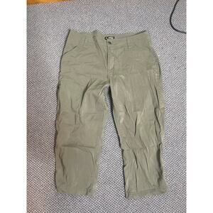 Khombu Dark Khaki Nylon Capri Large